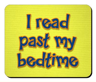 yellow i read past my bedtime funny stickers, magnet