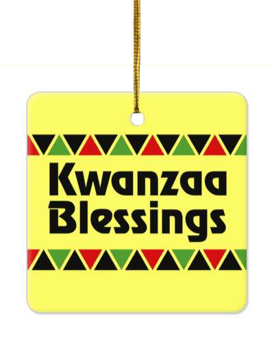 yellow kwanzaa blessings traditional stickers, magnet