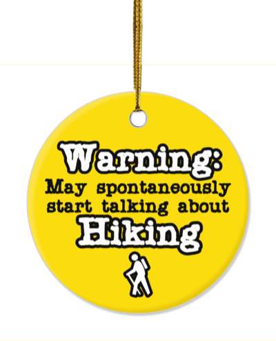 yellow orange danger symbol warning may spontaneously start talking about hiking stickers, magnet