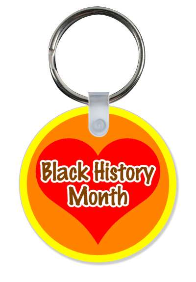 yellow orange heart red black history month stickers, magnet