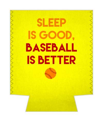 yellow sleep is good baseball is better sleepless fan stickers, magnet