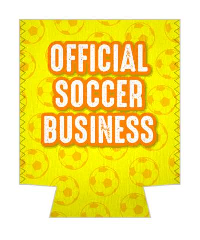 yellow soccerballs official soccer business stickers, magnet