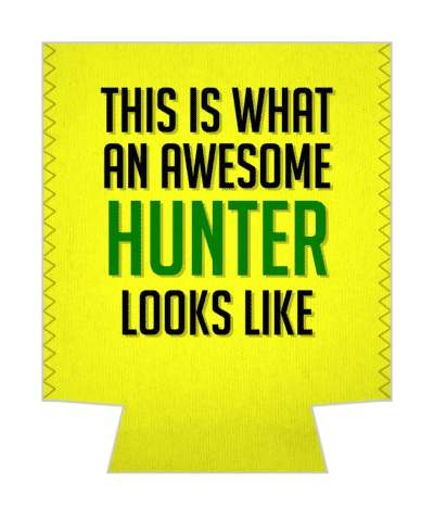 yellow this is what an awesome hunter looks like hunting fan stickers, magnet