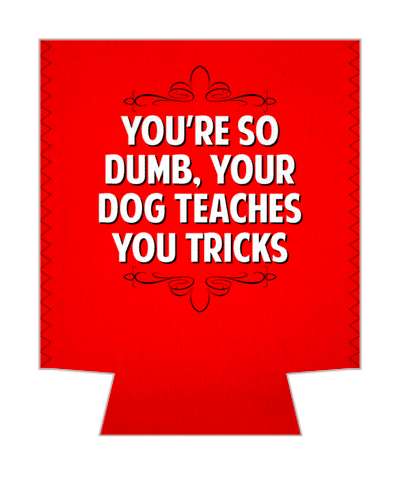 you are so dumb that your dog teaches you tricks witty insults stickers, magnet