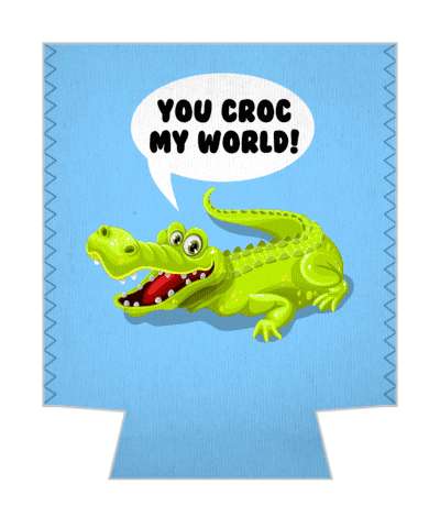 you croc my world rock crocodile pun stickers, magnet