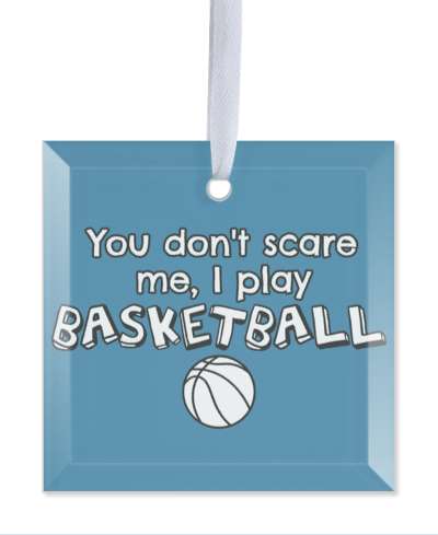 you dont scare me i play basketball blue stickers, magnet
