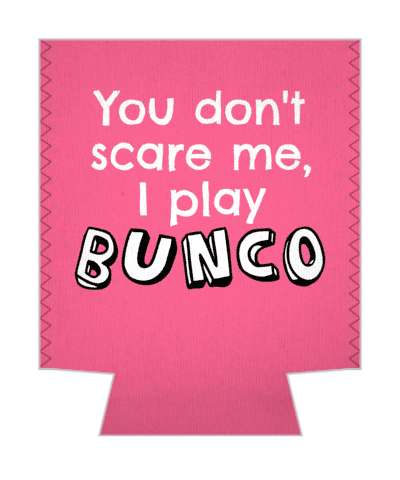 you dont scare me i play bunco pink stickers, magnet