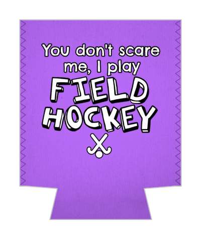 you dont scare me i play field hockey crossed sticks stickers, magnet