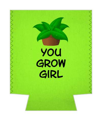 you grow girl plant pun stickers, magnet