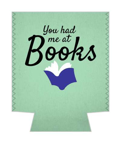 you had me at books green blue black stickers, magnet
