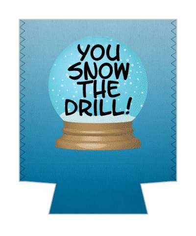 you snow the dril know snowglobe pun stickers, magnet