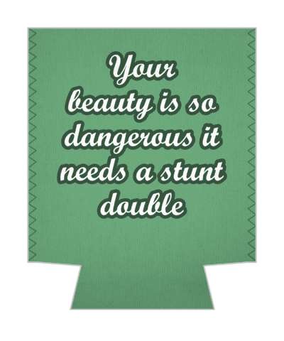 your beauty is so dangerous it needs a stunt double pickup line stickers, magnet