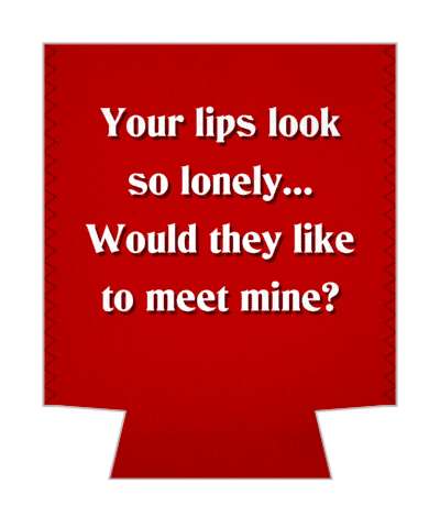 your lips look so lonely would they like to meet mine pickup line stickers, magnet