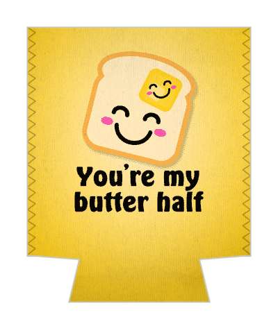youre my butter half better bread pun stickers, magnet