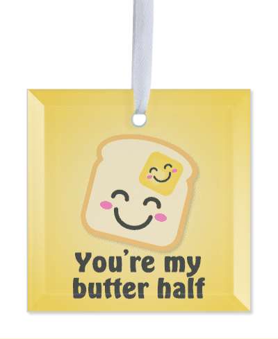 youre my butter half better bread smile faces stickers, magnet