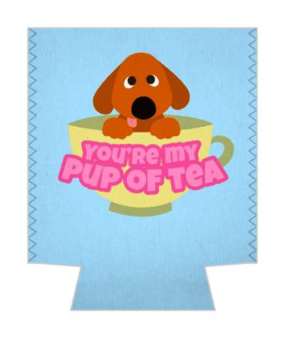youre my pup of tea cute dog pun stickers, magnet