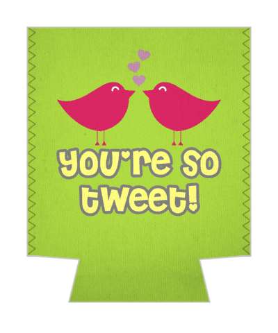youre so tweet sweet two birds kissing pun stickers, magnet