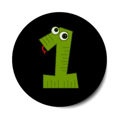 1 cartoon snake sticker