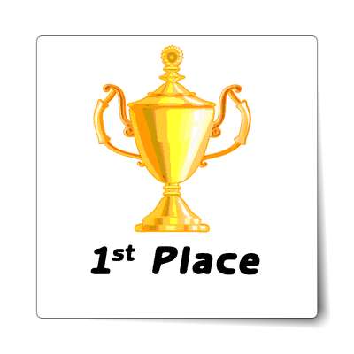 1st place trophy sticker