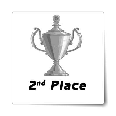 2nd place trophy sticker
