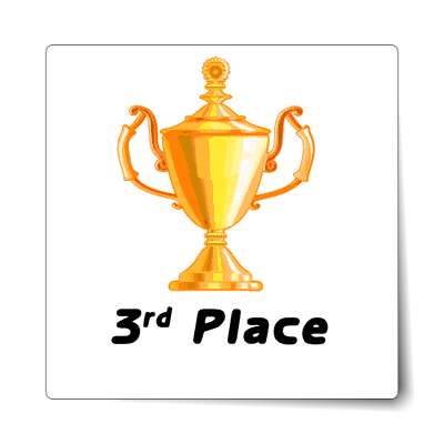 3rd place trophy sticker