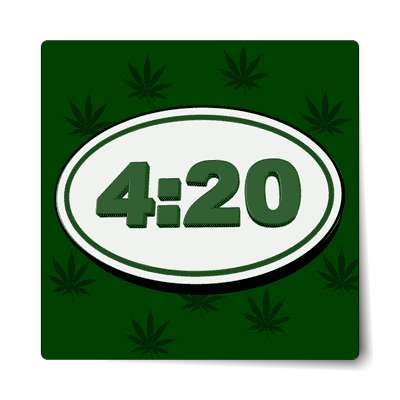 420 weed sticker