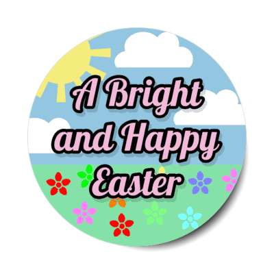 a bright and happy easter sticker