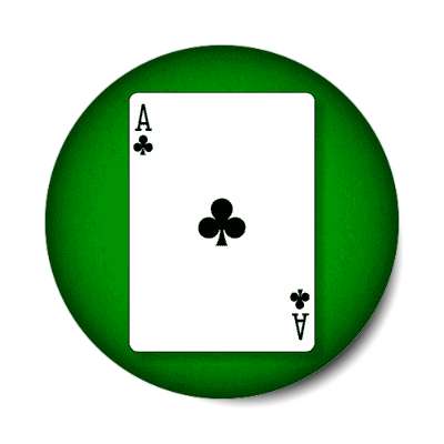 ace of clubs playing card stickers, magnet