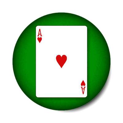 ace of hearts playing card stickers, magnet