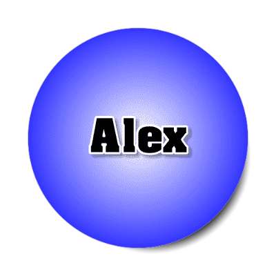 alex male name blue sticker