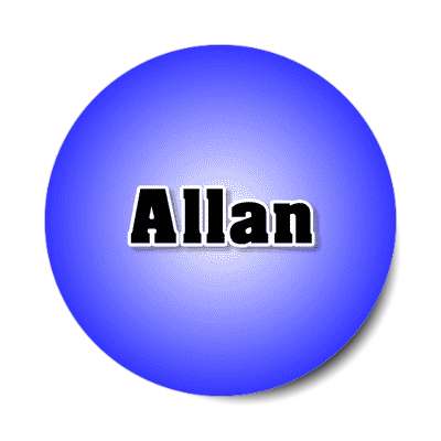 allan male name blue sticker