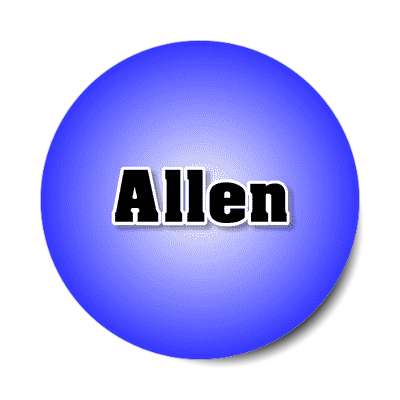 allen male name blue sticker