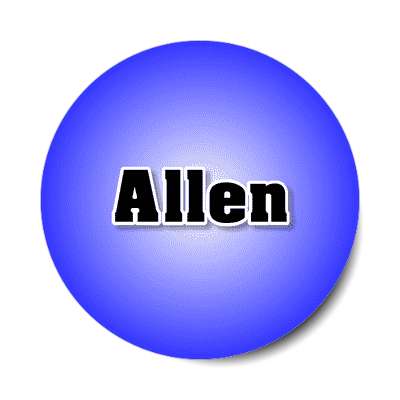 allen male name blue sticker