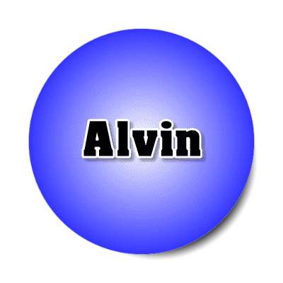 alvin male name blue sticker
