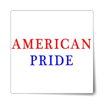 american pride white classic sticker