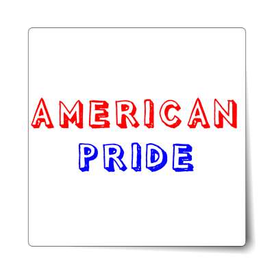 american pride white drawing sticker