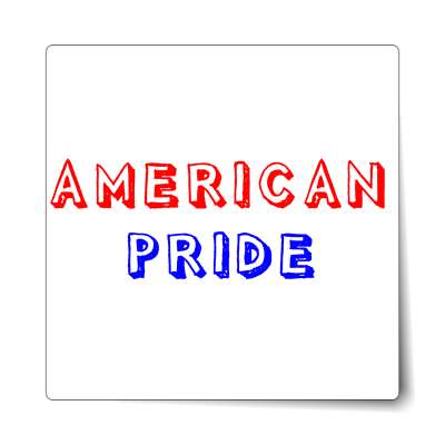 american pride white drawing sticker