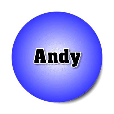 andy male name blue sticker