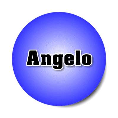 angelo male name blue sticker