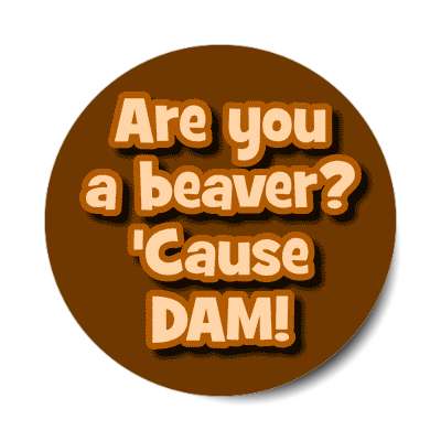 are you a beaver cause dam sticker