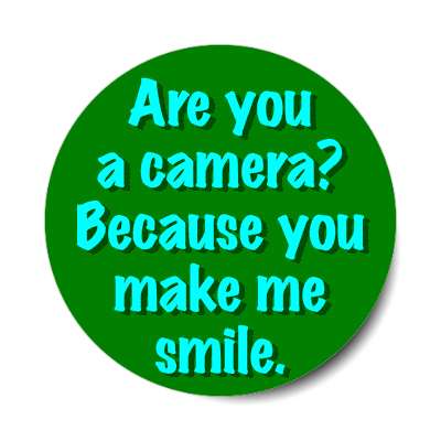 are you a camera because you make me smile sticker
