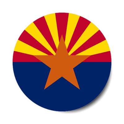arizona state flag usa stickers, magnet