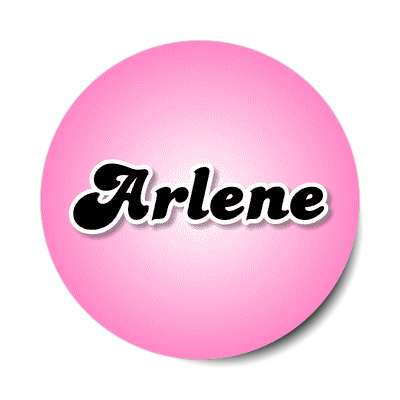 arlene female name pink sticker