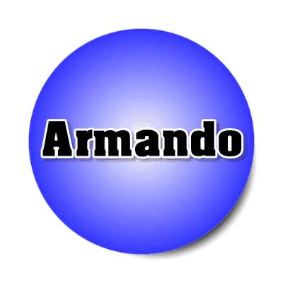 armando male name blue sticker
