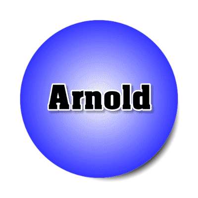 arnold male name blue sticker