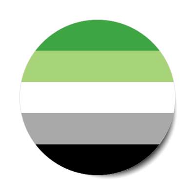 aromantic pride flag sticker