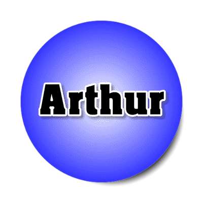 arthur male name blue sticker