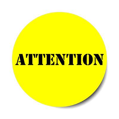 attention sticker