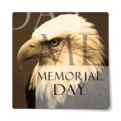 bald eagle memorial day sticker