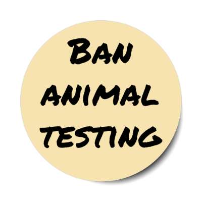 ban animal testing stickers, magnet